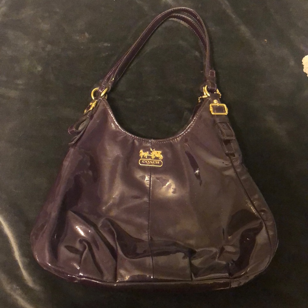 Purple coach purse